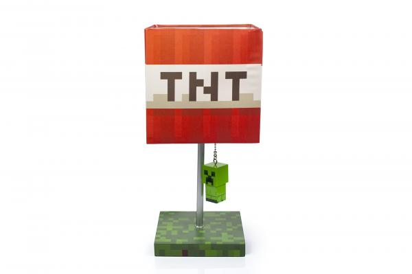 Minecraft TNT Block Desk Lamp w/ 3D Creeper Puller picture