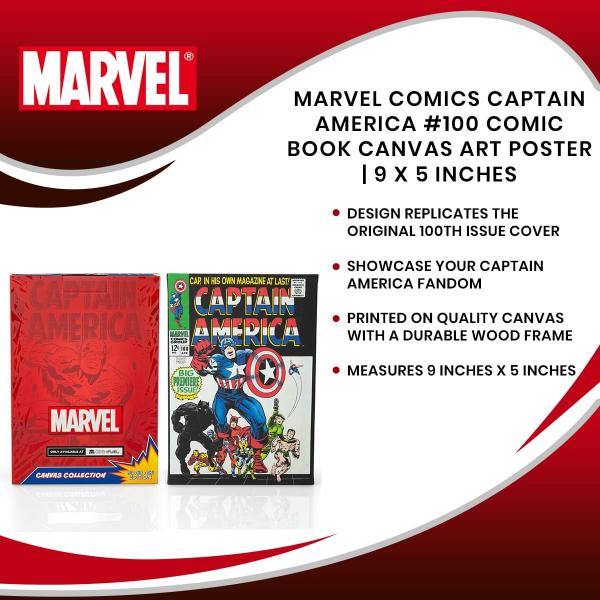 Marvel Comic Cover Canvas Wall Art | Captain America #100 picture