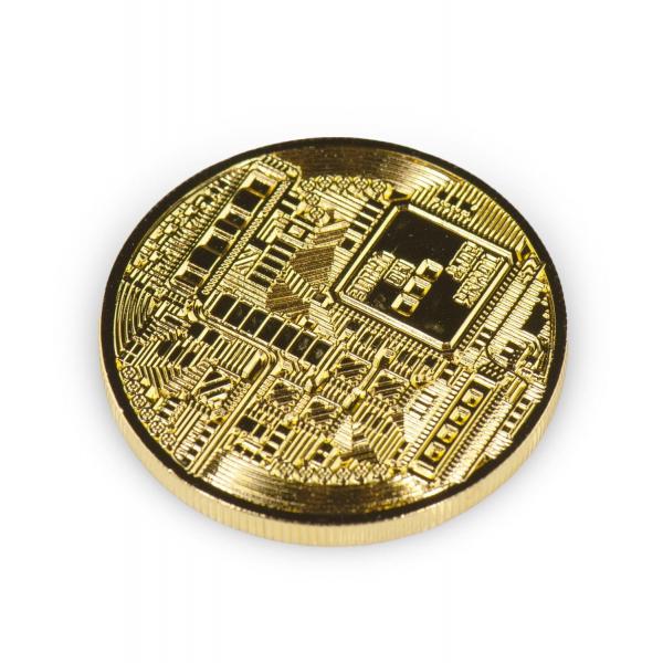 Bitcoin Gold Plated Commemorative Collector's Coin picture