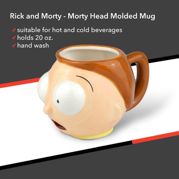 Rick and Morty 20oz Morty Head Molded Mug picture