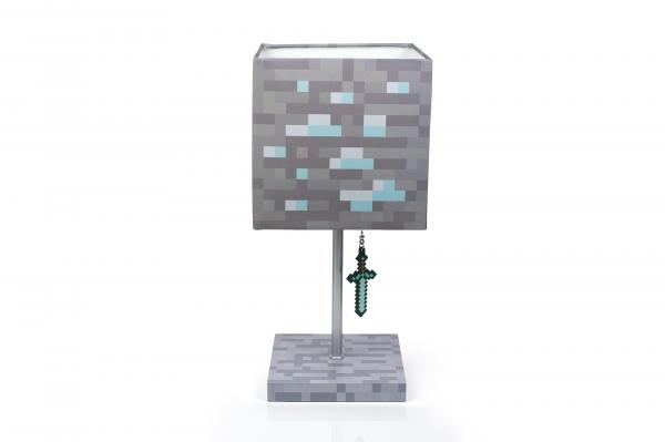 Minecraft Diamond Ore Block Desk Lamp w/ 3D Sword Puller picture