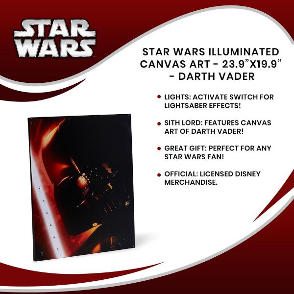 Start Wars 23.9"x19.9" Illuminated Canvas Art: Darth Vader picture