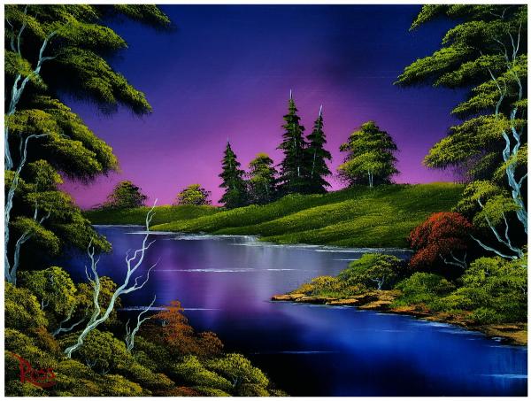 Bob Ross Blue River 1000 Piece Jigsaw Puzzle picture