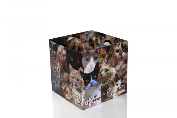 Cats 7.75 x 7.75 x 7.7 Inch Flat Empty Gift Box