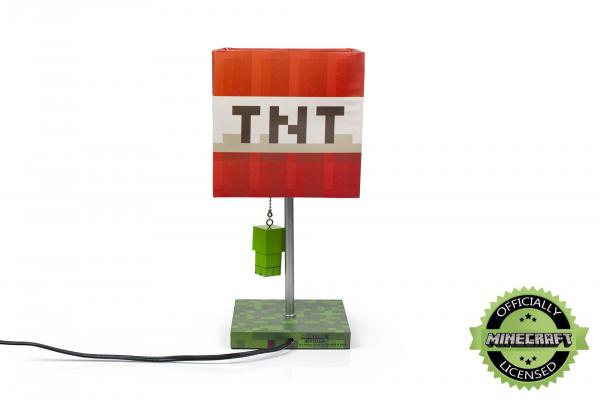 Minecraft TNT Block Desk Lamp w/ 3D Creeper Puller picture