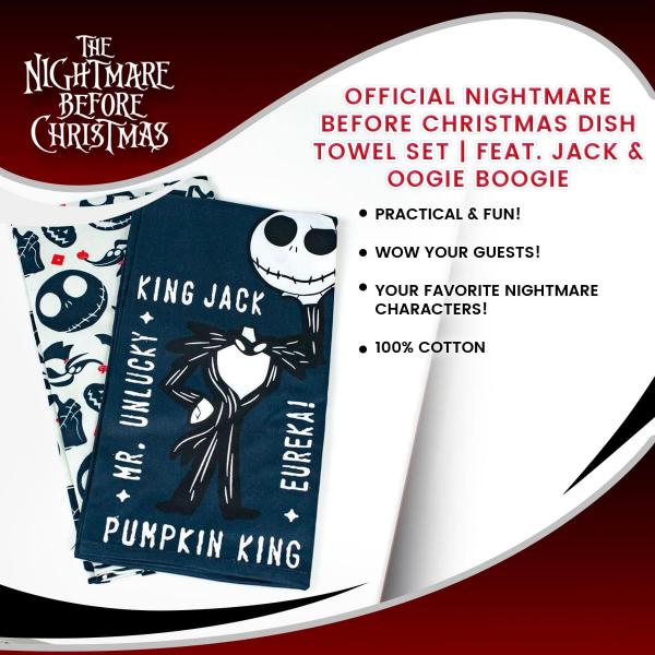 Nightmare Before Christmas Jack Skelington Dish Towel 2-Pack picture