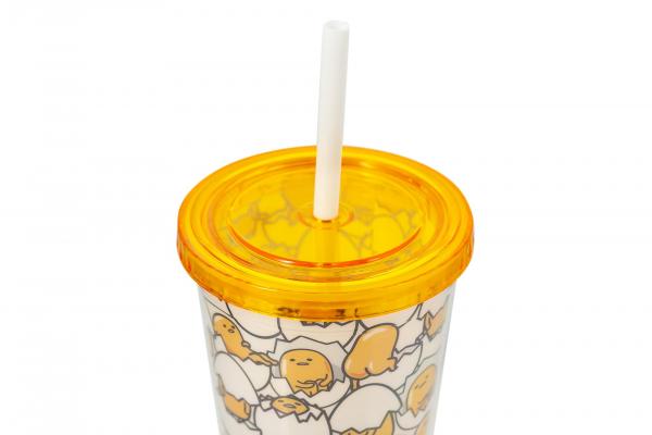 Gudetama 20 oz PVC Tumbler w/ Lid & Straw picture