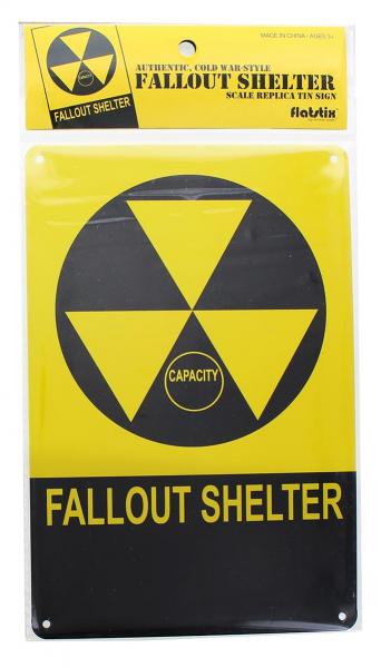 Fallout Shelter 6 x 9 Inch Tin Sign Replica picture