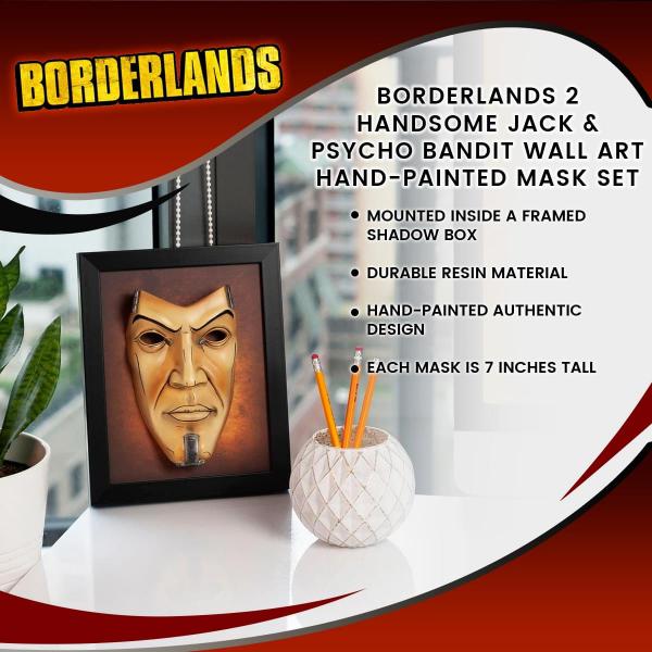 Borderlands Hand-Painted Framed Resin Mask picture