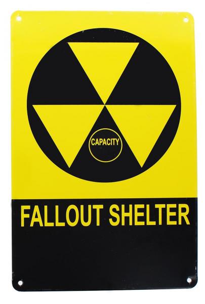 Fallout Shelter 6 x 9 Inch Tin Sign Replica picture