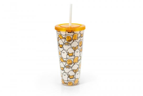 Gudetama 20 oz PVC Tumbler w/ Lid & Straw picture