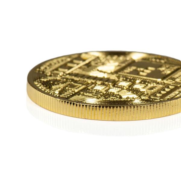 Bitcoin Gold Plated Commemorative Collector's Coin picture