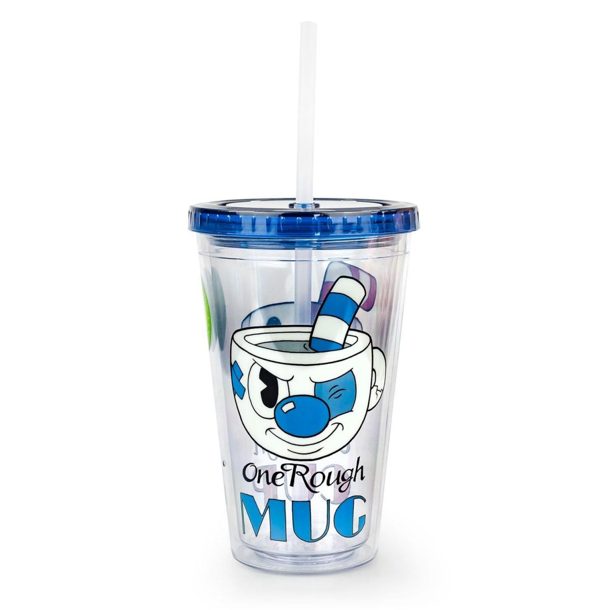 Cuphead One Rough/Tough Cup 16oz Carnival Cup w/ Straw & Lid - Eventeny