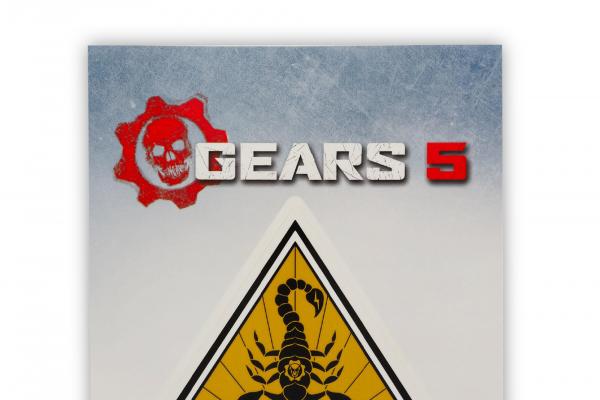 Gears of War 5 Team Scorpio 5 x 7 Inch Decal picture