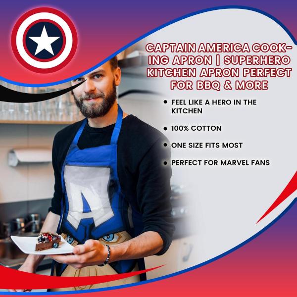 Marvel I Am Captain America Adult Kitchen Apron picture