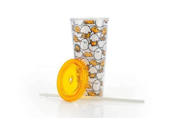 Gudetama 20 oz PVC Tumbler w/ Lid & Straw picture