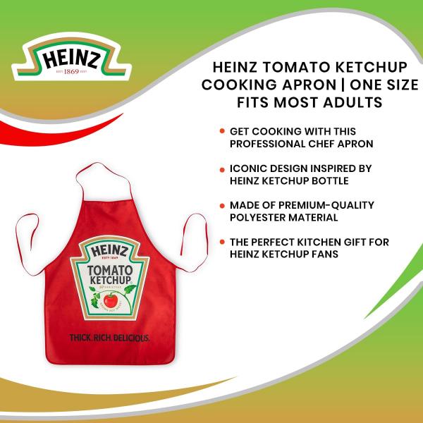 Heinz Tomato Ketchup Cooking Apron | One Size Fits Most Adults picture