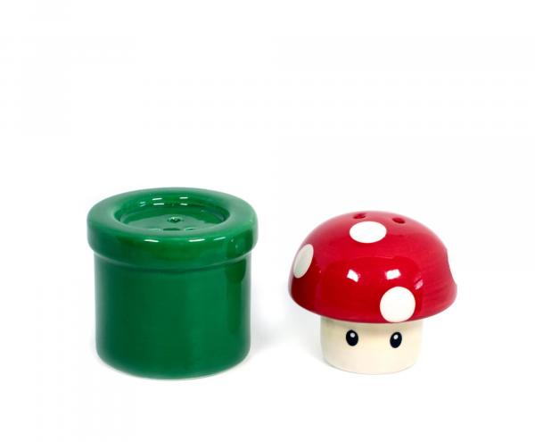 Super Mario Mushroom & Pipe Salt & Pepper Shakers picture