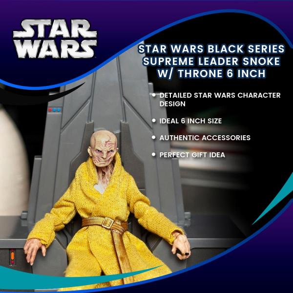 Star Wars Black Series Snoke w/ Throne 6 Inch Action Figure picture