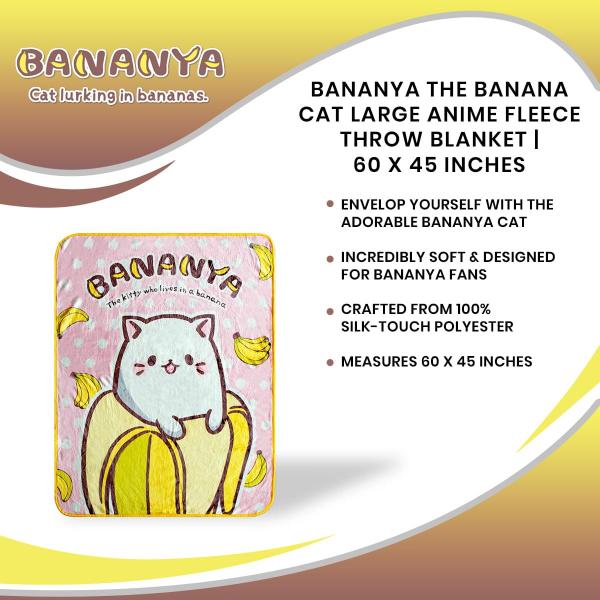 Bananya 45x60 Inch Fleece Throw Blanket Eventeny