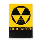 Fallout Shelter 6 x 9 Inch Tin Sign Replica