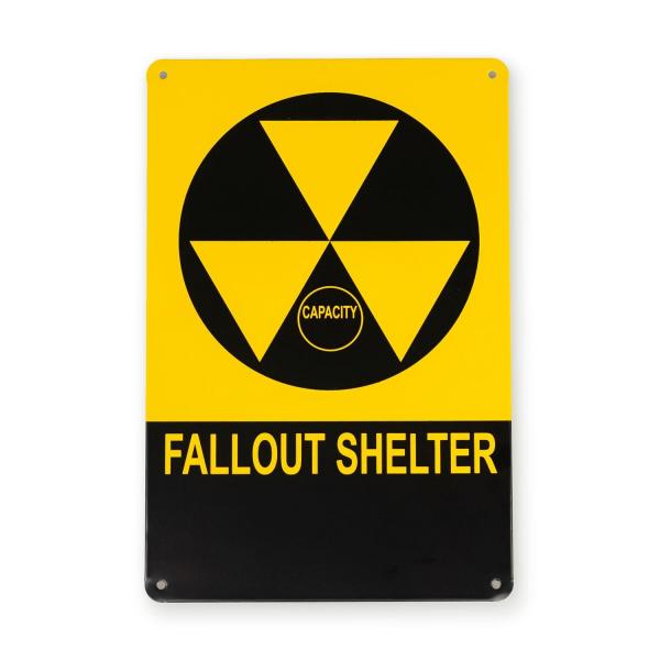 Fallout Shelter 6 x 9 Inch Tin Sign Replica