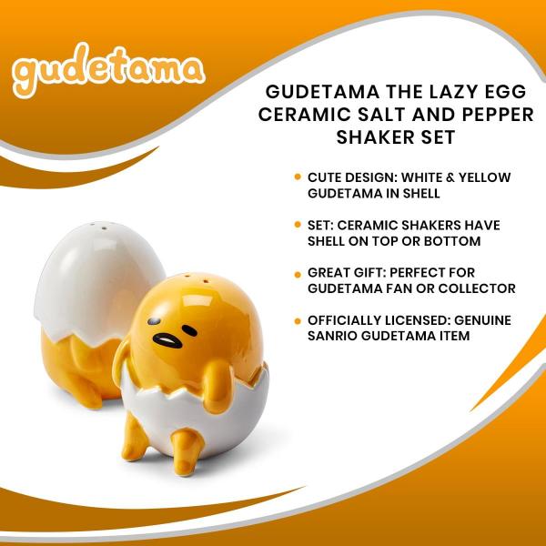 Gudetama The Lazy Egg Ceramic Salt and Pepper Shaker Set picture