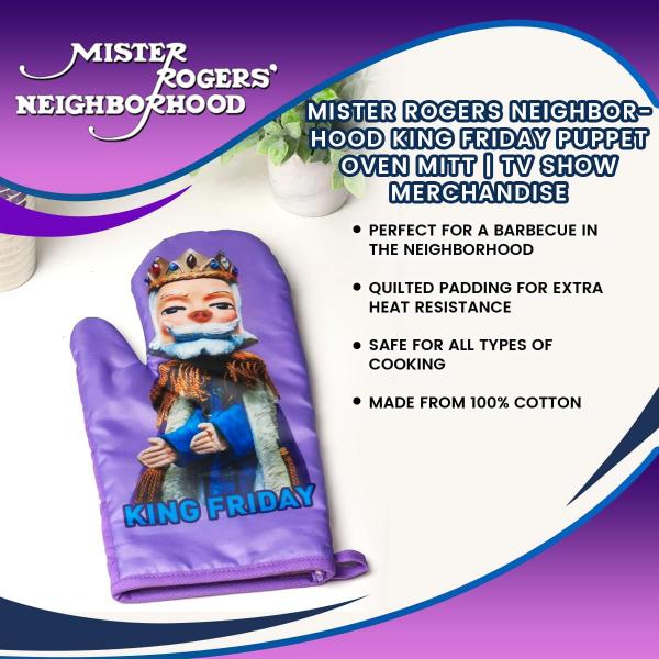 Mister Rogers Neighborhood King Friday Oven Mitt picture