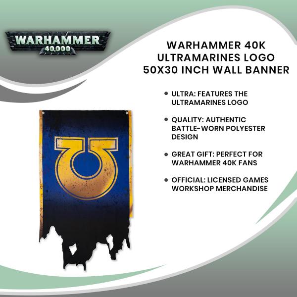 Warhammer 40K Ultramarines Logo 50x30 Inch Wall Banner picture