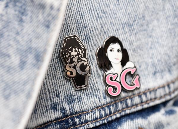 Coffin Enamel Pin picture