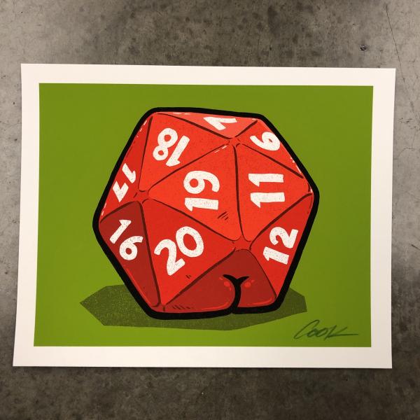 D20 Butt SIGNED print!