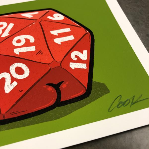 D20 Butt SIGNED print! picture