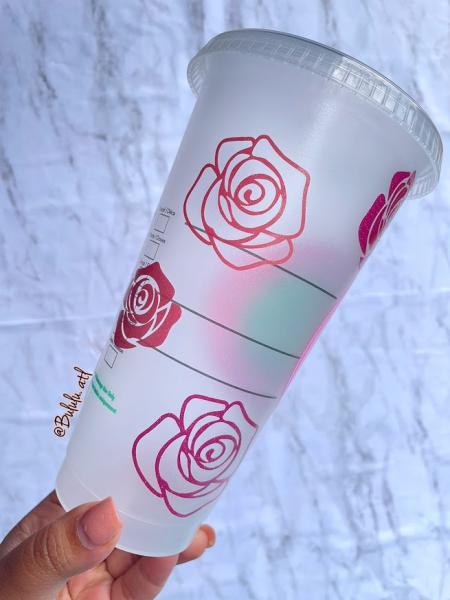 Personalised Starbucks Cup/heart Ombré Tumbler Cold Cup/coffee 