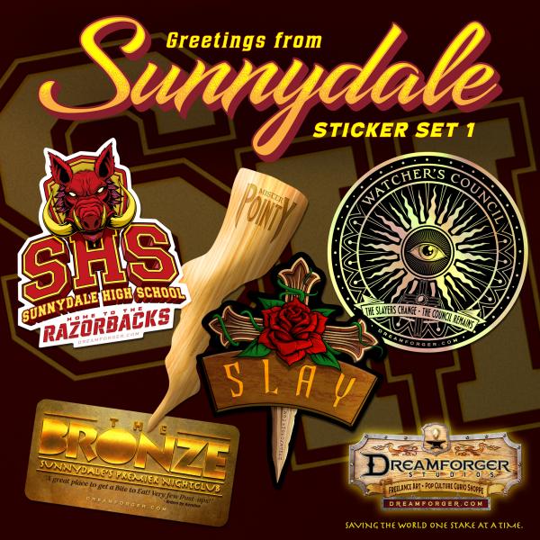 "Greetings from Sunnydale" Sticker Set 1 picture