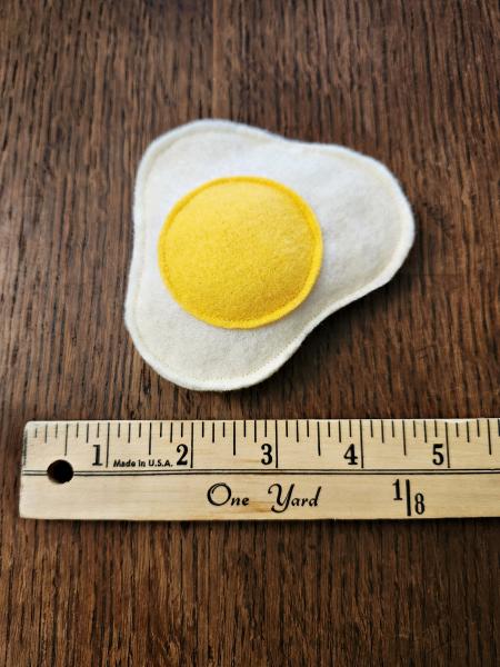 Felt crinkle breakfast cat toys | Bacon Egg Pancake shapes | Eco-Fi felt toys for cats | handmade in USA | fun gift for cats & their humans picture