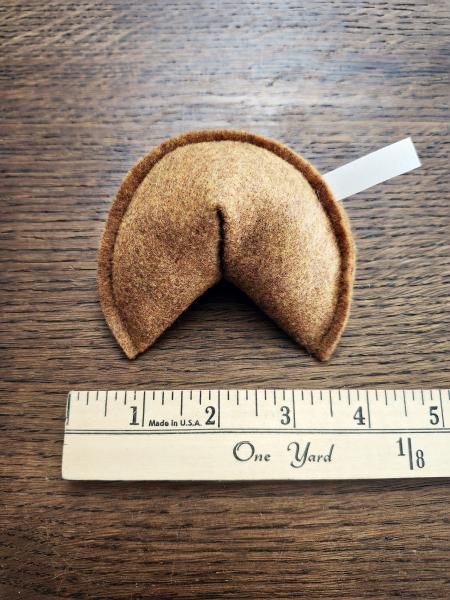 ONE (1) Felt fortune cookie shaped cat toy | Eco-Fi felt cat toy | natural catnip essence | handmade in USA | gift for cats & their humans picture