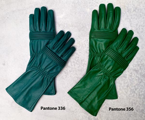 Leather Gloves for Power Rangers Cosplay/Long gauntlet/Top grain cowhide/Green picture