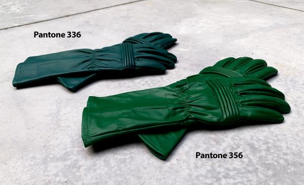 Leather Gloves for Power Rangers Cosplay/Long gauntlet/Top grain cowhide/Green picture