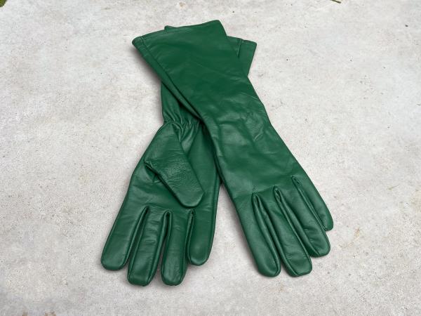 Super hero long gauntlet genuine leather gloves/GREEN picture