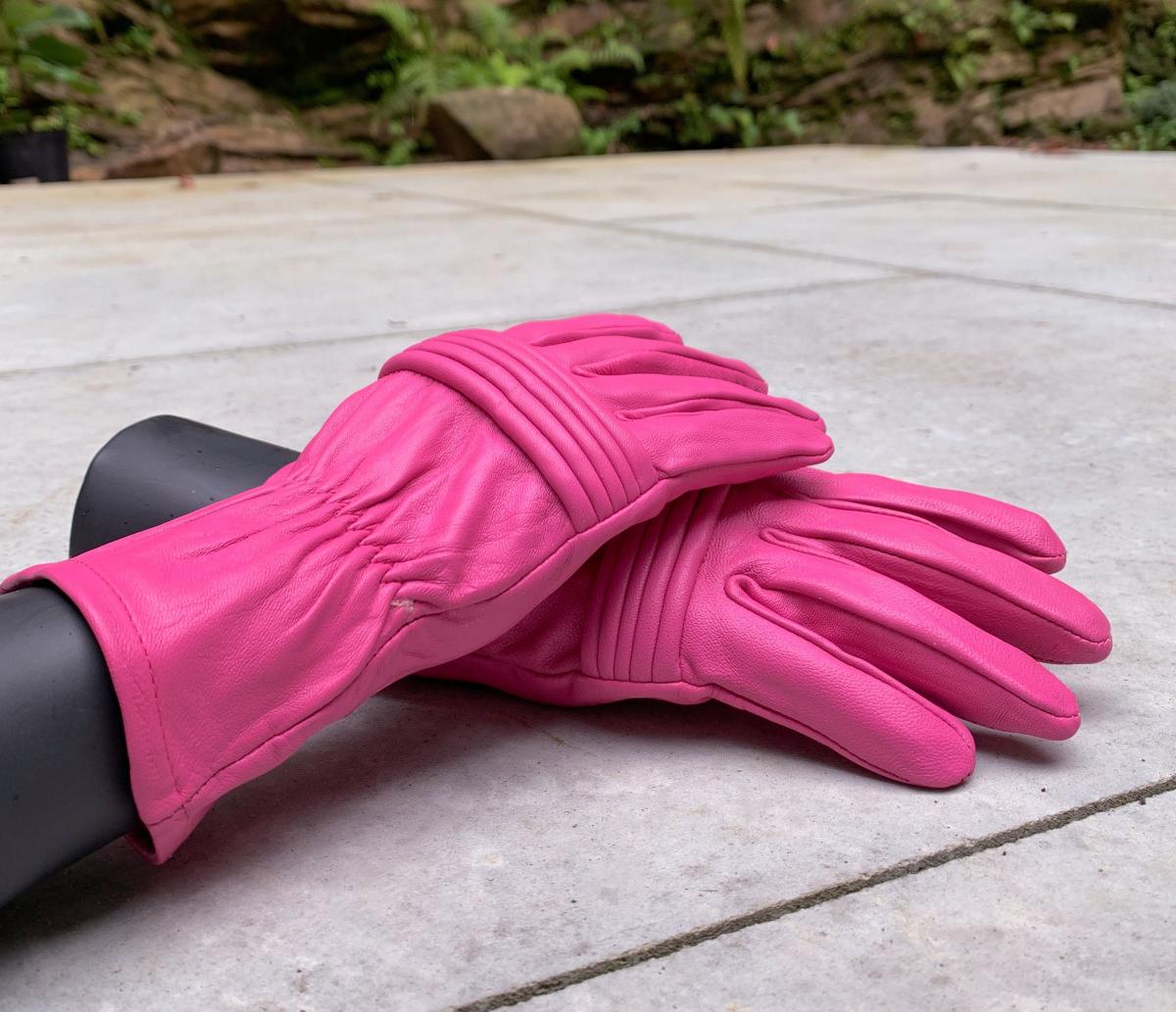 Leather Gloves for Power Rangers Cosplay/Long gauntlet/Women/Lamb ...