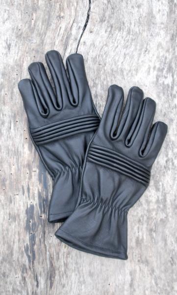 Ranger Hero Gloves for Cosplay/Short gauntlet/Top grain cowhide/Black picture