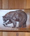 Plaque Carving-Black Bear-Cherry