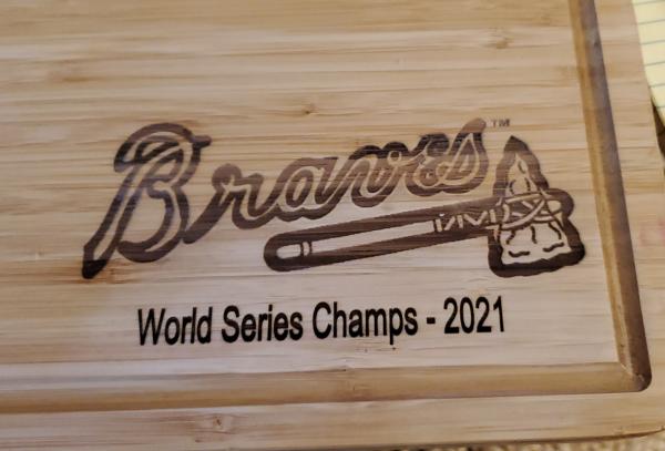 Cutting/Charcuterie Board-Braves-bamboo