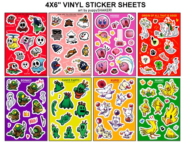 Vinyl Sticker Sheets