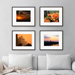 Sunset On The Water - Printed and Matted Photo of A European Sunset picture