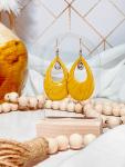 Marigold | Large Mustard Teardrop Earrings