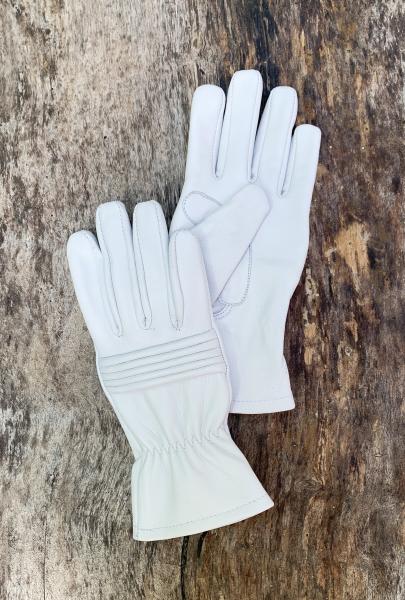 Petite sizes Power Rangers Cosplay gloves/Short gauntlet/Women/Lamb Leather/White picture