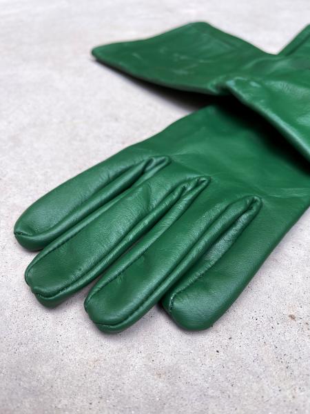 Super hero long gauntlet genuine leather gloves/GREEN picture