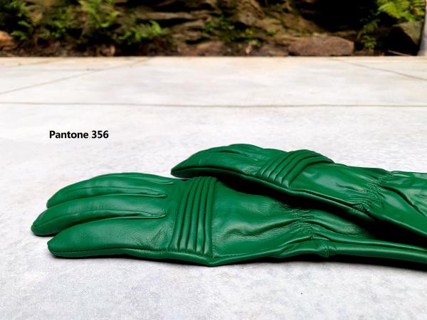 Leather Gloves for Power Rangers Cosplay/Long gauntlet/Top grain cowhide/Green picture