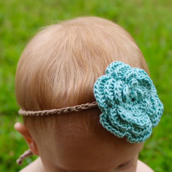 Baby Child’s Flower Headband ~ Baby Gift ~ Girl Headband ~ Newborn Headband ~ Summer Headband ~ Rose Headband ~ Toddler Headband picture